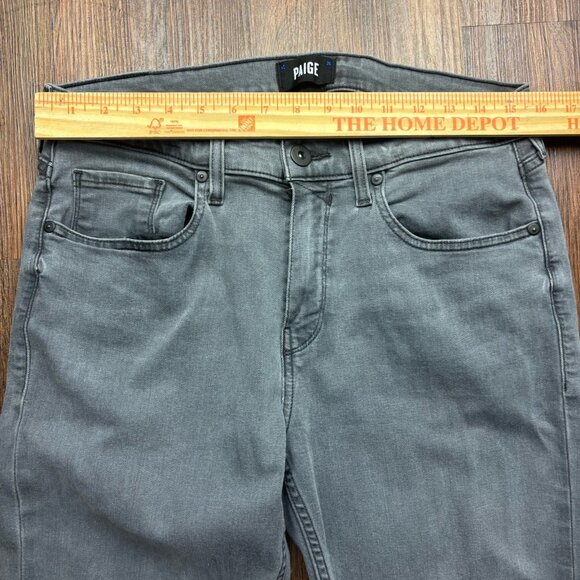 Paige Federal Straight Jeans Faded Black Stretch Men’s Size 33 - Picture 8 of 12